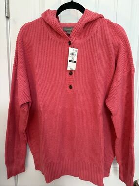 Style & Co. Women’s Pink Hooded Knit Sweater